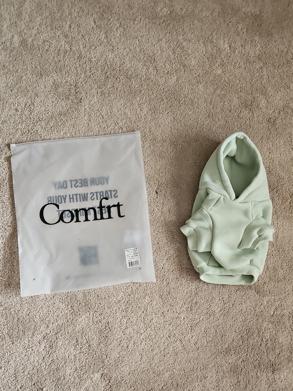 Comfrt Mint Green Hoodie for Cats/Dogs